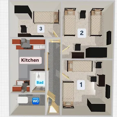 Apartment Nisay - 3 - A3 Ludwigsburg